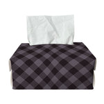Grey Buffalo Plaid Pattern Print Rectangle Tissue Box Cover