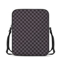 Grey Buffalo Plaid Pattern Print Rectangular Crossbody Bag