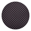 Grey Buffalo Plaid Pattern Print Round Blanket