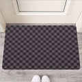 Grey Buffalo Plaid Pattern Print Rubber Doormat