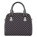 Grey Buffalo Plaid Pattern Print Shoulder Handbag