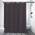 Grey Buffalo Plaid Pattern Print Shower Curtain