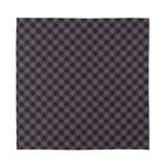 Grey Buffalo Plaid Pattern Print Silk Bandana