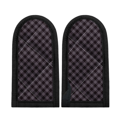 Grey Buffalo Plaid Pattern Print Skillet Handle Cover