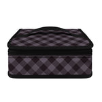 Grey Buffalo Plaid Pattern Print Small Lunch Bag