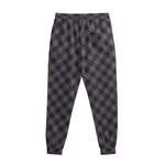 Grey Buffalo Plaid Pattern Print Sweatpants