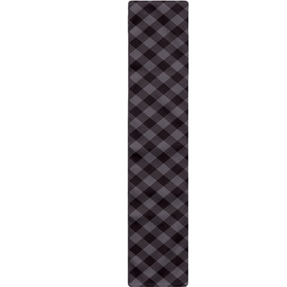 Grey Buffalo Plaid Pattern Print Table Runner