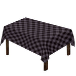 Grey Buffalo Plaid Pattern Print Tablecloth