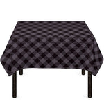 Grey Buffalo Plaid Pattern Print Tablecloth