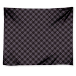Grey Buffalo Plaid Pattern Print Tapestry