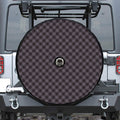 Grey Buffalo Plaid Pattern Print Tire Cover With Camera Hole