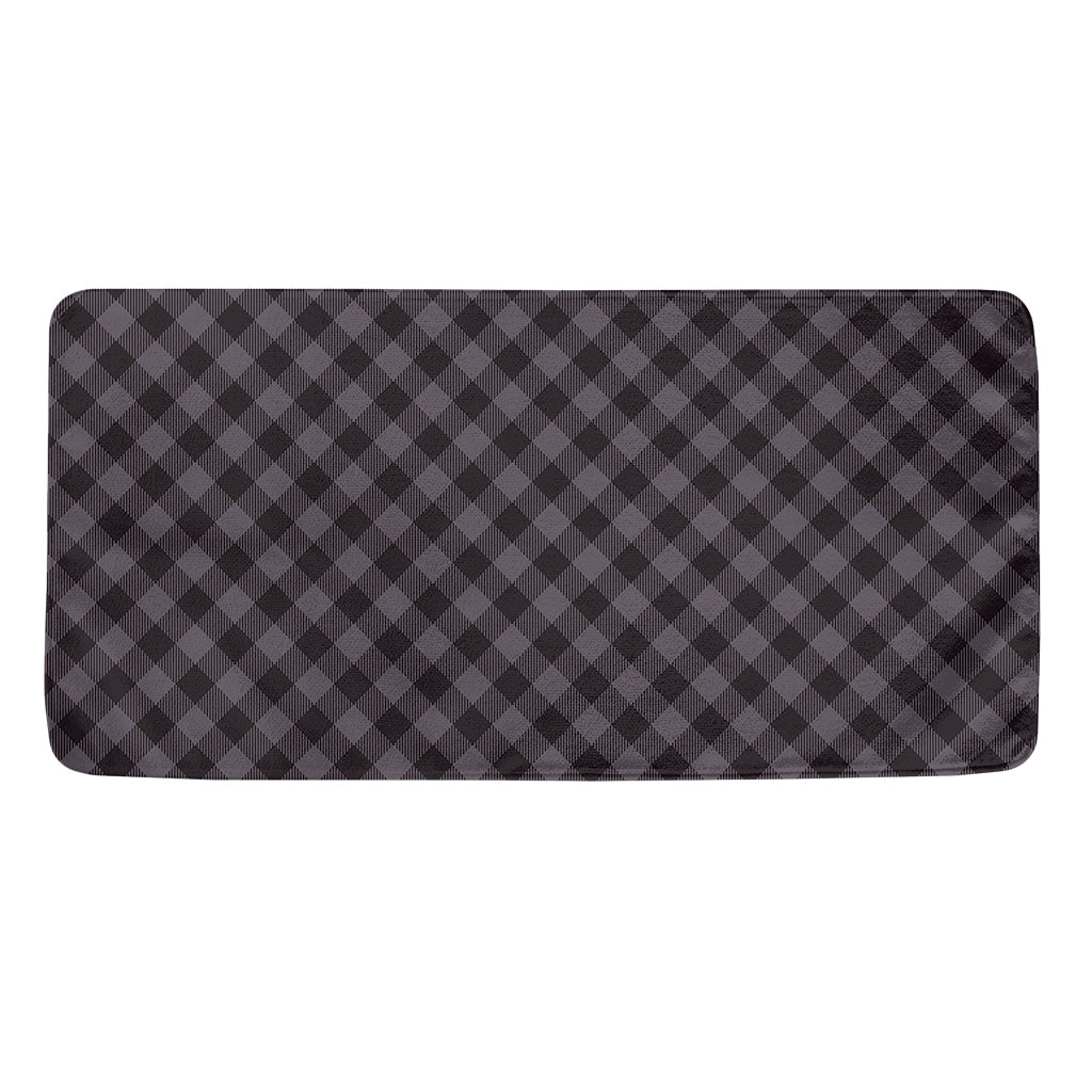 Grey Buffalo Plaid Pattern Print Towel
