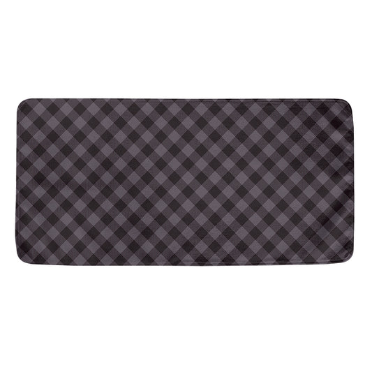 Grey Buffalo Plaid Pattern Print Towel