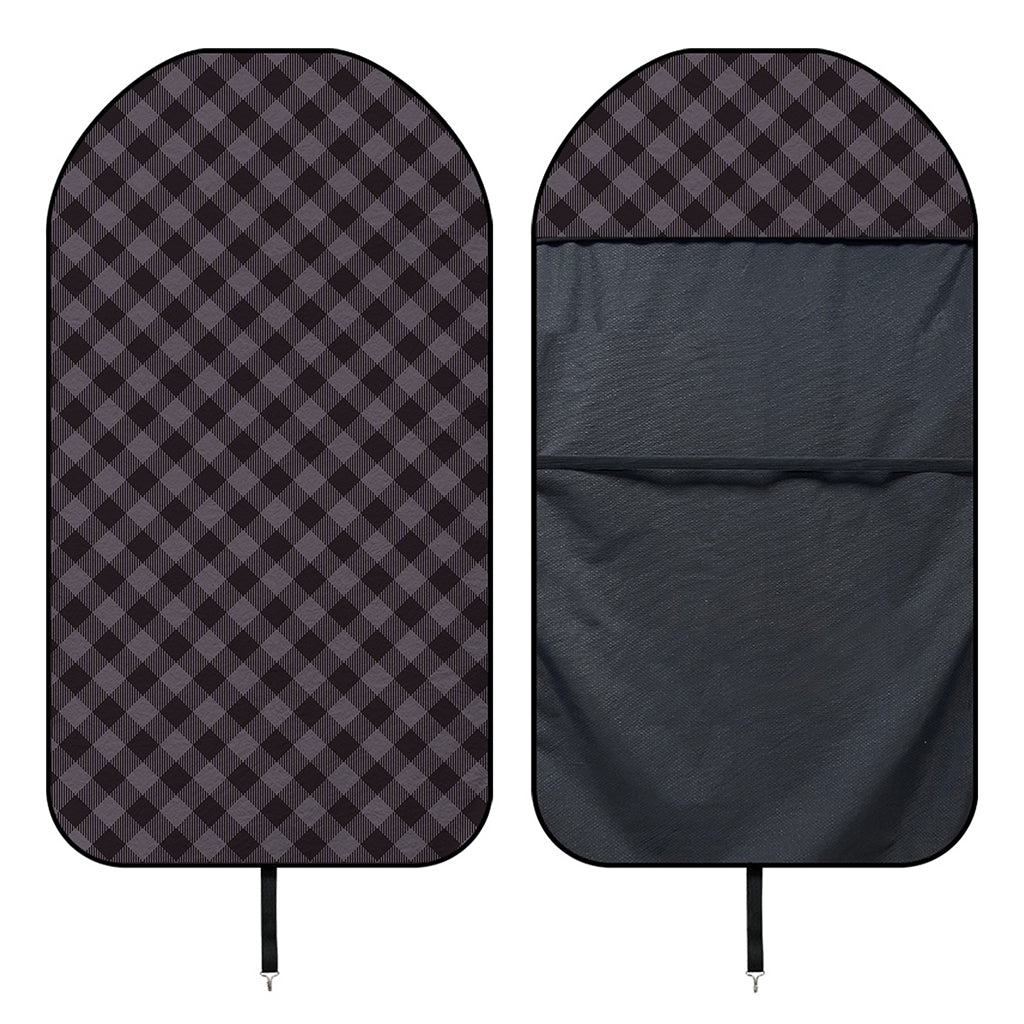 Grey Buffalo Plaid Pattern Print Waterproof Car Seat Cover