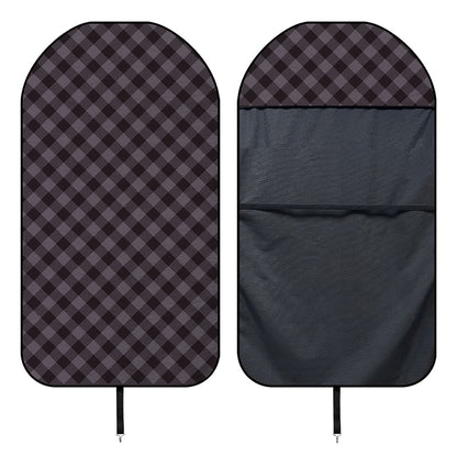 Grey Buffalo Plaid Pattern Print Waterproof Car Seat Cover