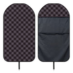Grey Buffalo Plaid Pattern Print Waterproof Car Seat Cover