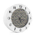 Grey Daisy Floral Pattern Print Alarm Clock
