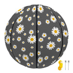 Grey Daisy Floral Pattern Print Basketball
