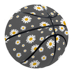 Grey Daisy Floral Pattern Print Basketball