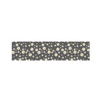Grey Daisy Floral Pattern Print Bed Runner
