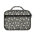 Grey Daisy Floral Pattern Print Briefcase Bible Bag