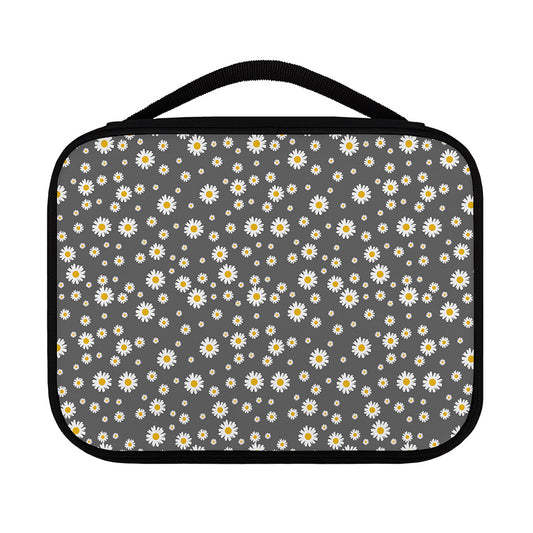 Grey Daisy Floral Pattern Print Classic Bible Case