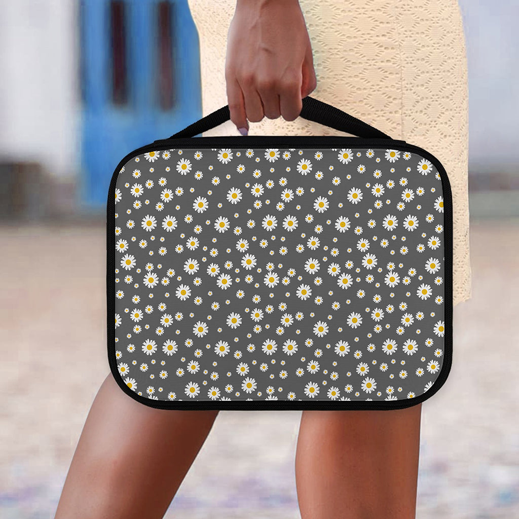 Grey Daisy Floral Pattern Print Classic Bible Case