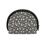 Grey Daisy Floral Pattern Print Coin Purse