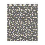 Grey Daisy Floral Pattern Print Curtain