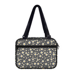 Grey Daisy Floral Pattern Print Double Strap Bible Bag