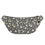 Grey Daisy Floral Pattern Print Fanny Pack
