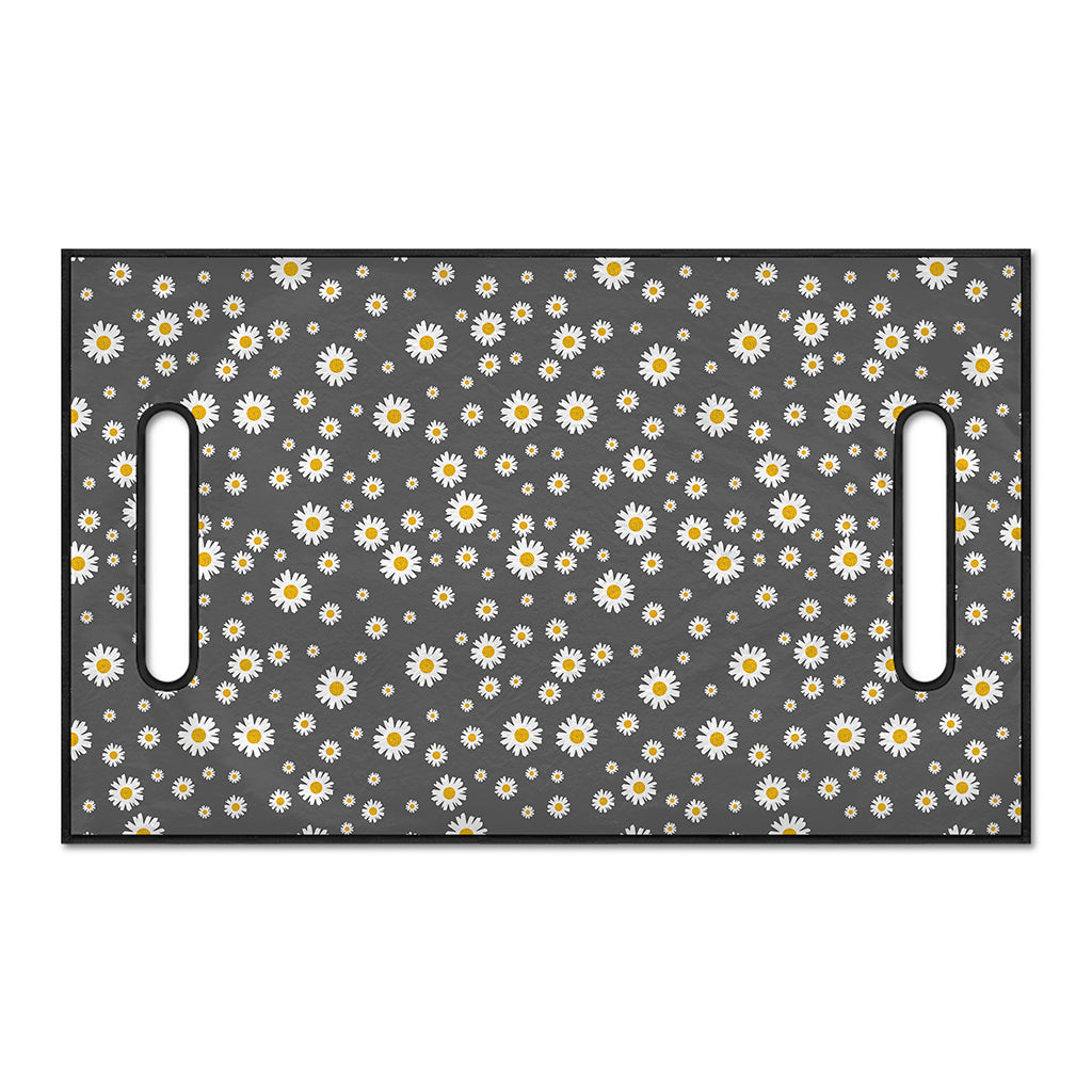 Grey Daisy Floral Pattern Print Golf Cart Seat Cover
