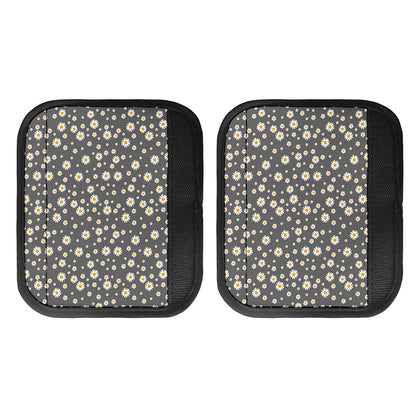 Grey Daisy Floral Pattern Print Handle Covers