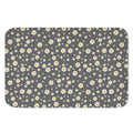 Grey Daisy Floral Pattern Print Indoor Door Mat