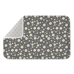 Grey Daisy Floral Pattern Print Indoor Door Mat