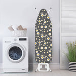 Grey Daisy Floral Pattern Print Ironing Board Cover