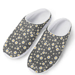 Grey Daisy Floral Pattern Print Mesh Casual Shoes