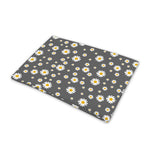 Grey Daisy Floral Pattern Print Pet Cooling Mat Cover
