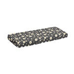 Grey Daisy Floral Pattern Print Piano Keyboard Cover