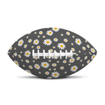 Grey Daisy Floral Pattern Print Rugby Ball
