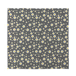 Grey Daisy Floral Pattern Print Silk Bandana