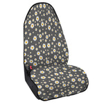 Grey Daisy Floral Pattern Print Waterproof Car Seat Cover