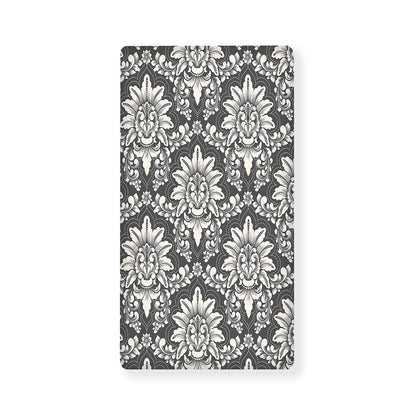 Grey Damask Pattern Print Baby Crib Sheet