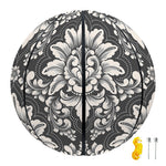 Grey Damask Pattern Print Basketball