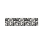 Grey Damask Pattern Print Bed Runner