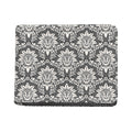 Grey Damask Pattern Print Bifold Wallet