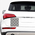 Grey Damask Pattern Print Car Sticker