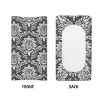 Grey Damask Pattern Print Changing Pad Cover