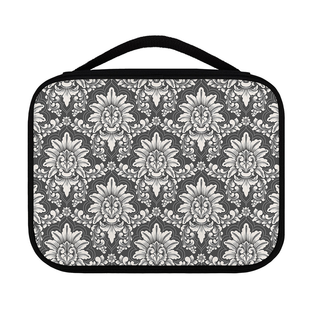 Grey Damask Pattern Print Classic Bible Case