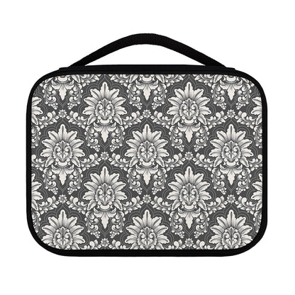 Grey Damask Pattern Print Classic Bible Case